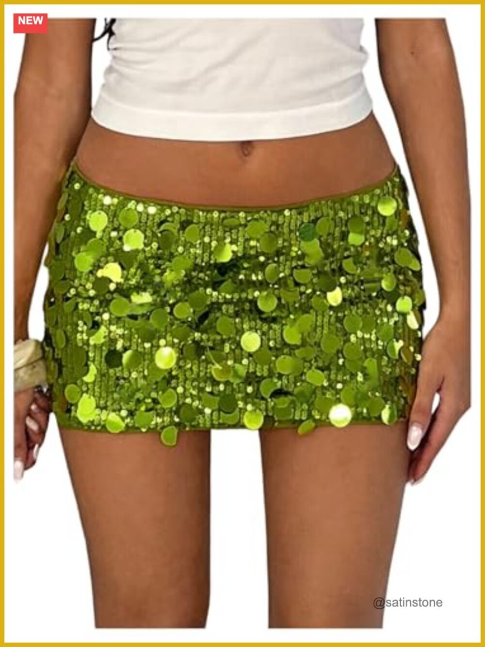 Sequin Mini Skirt Low Rise Glitter Bodycon Y2K Festival Club Party Skirt